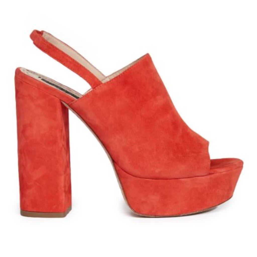 Alice Olivia Logan Suede Slingback Platform Heels